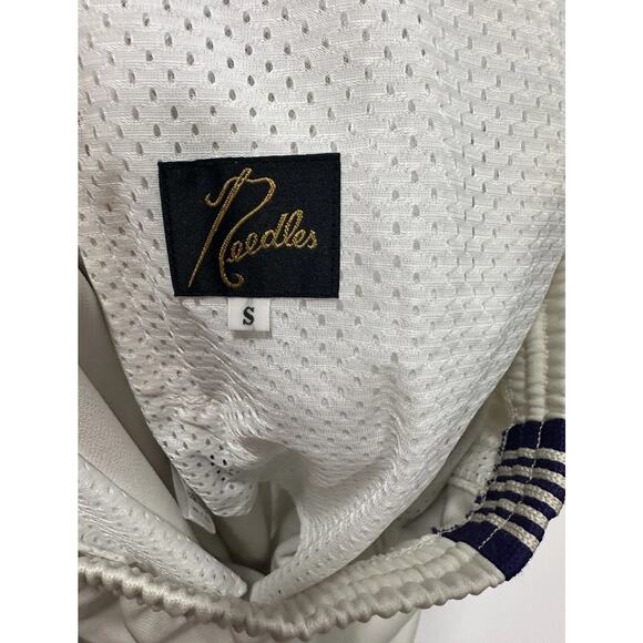 Needles Zipped Track Pant - Poly Smooth A-Ice White Small - Picture 5 of 7